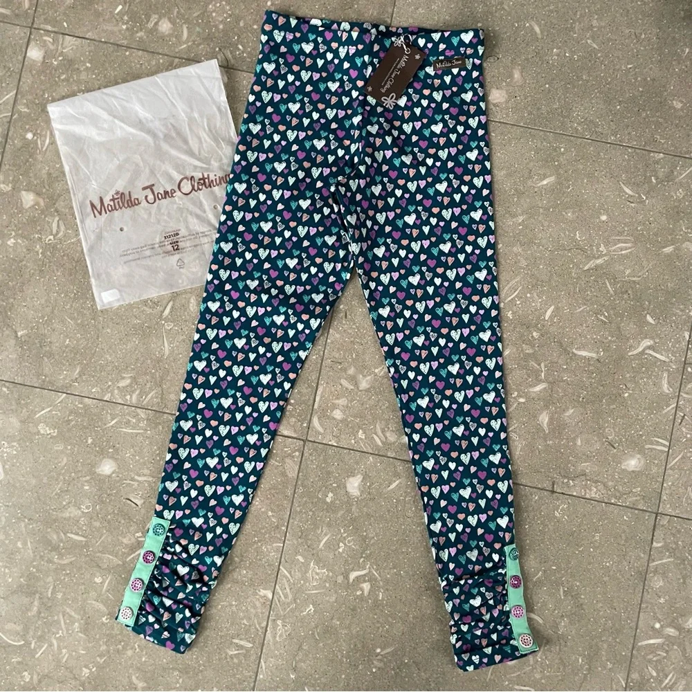 💕NWT Matilda Jane Heart Set 💕 Girls Size 12 Adorable Heart Tunic and Leggings - Picture 8 of 11